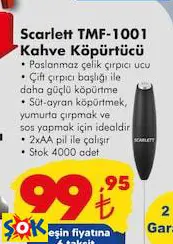 SCARLETT TMF-1001 KAHVE KÖPÜRTÜCÜ